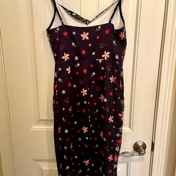 NEW Averie Small Poly Dress Vibrant Pattern Sleeveless w Slit - Picture 13 of 13
